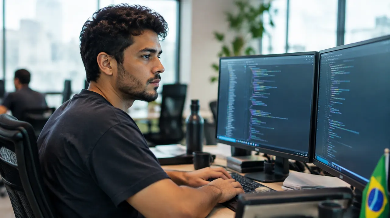Técnico em Desenvolvimento de Sistemas trabalhando