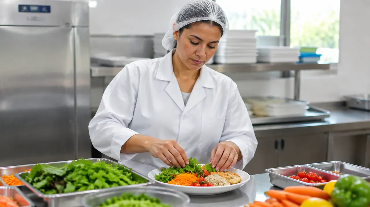 Técnico em Nutrição e Dietética trabalhando