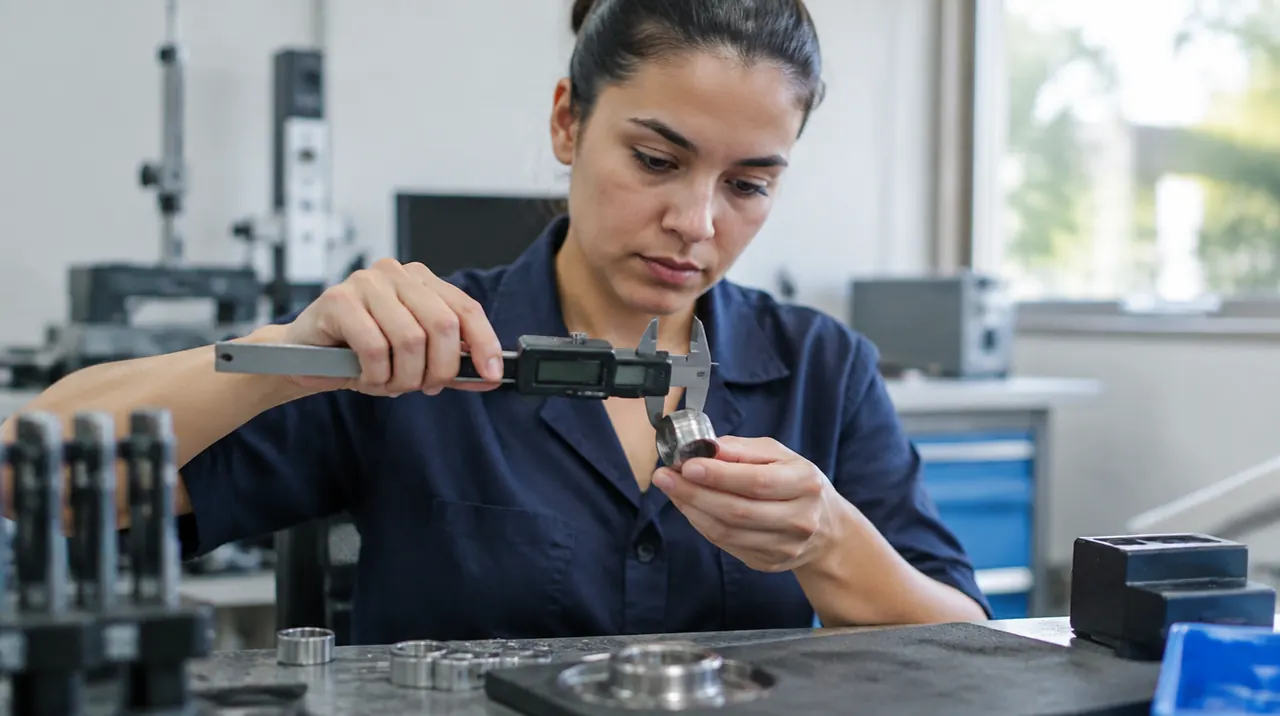 Técnico em Qualidade trabalhando